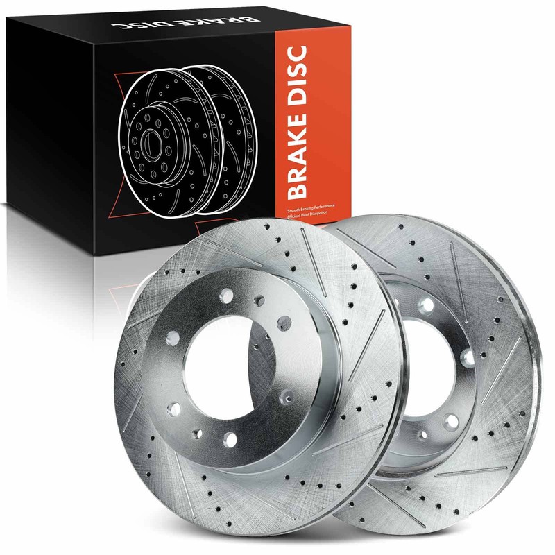 2x Drilled Brake Rotor for Hummer H3 2006-2010 H3T 2009-2010 Front Left & Right