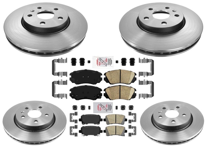 Fits Chevrolet Malibu 13-16 W/ 321MM Front Rotors 315MM Rear Rotors & Brake Pads