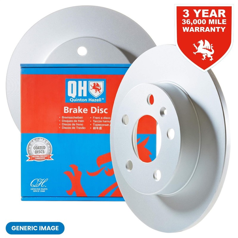 Quinton Hazell Replacement Rear Axle Solid 280mm Brake Disc Pair Set – BDC5220
