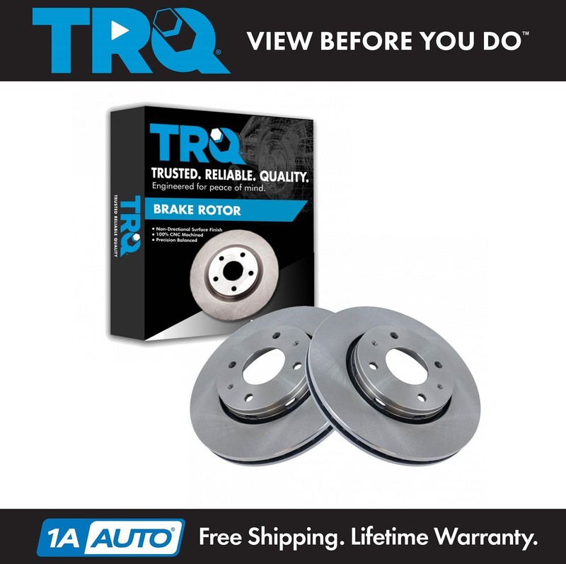 TRQ Front Brake Rotors Set For 2000-2004 Volvo S40 2000-2003 V40