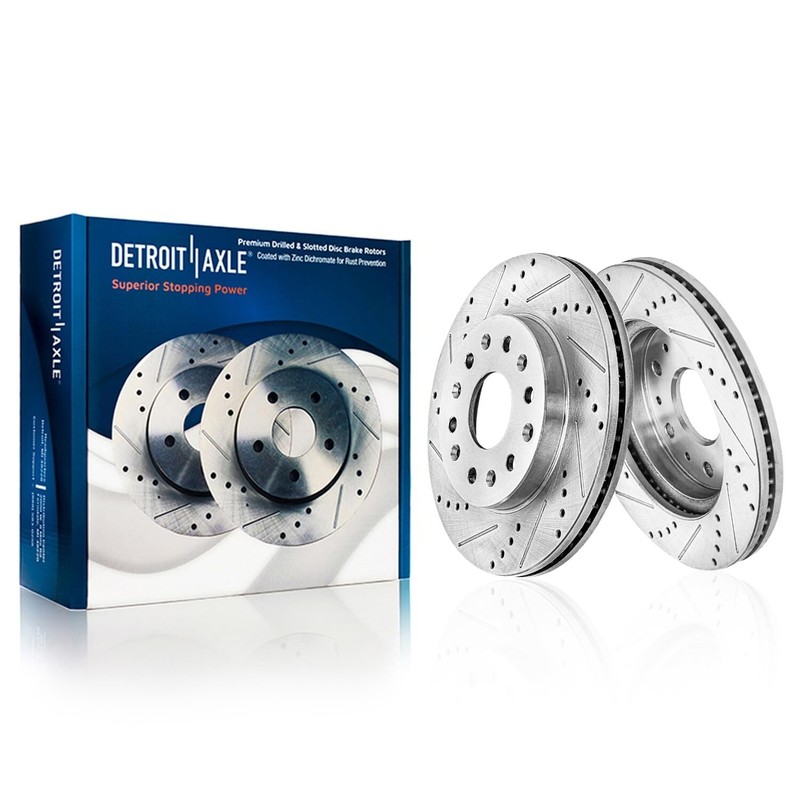 Front Drilled Brake Rotors and Brake Pads Kit for Traverse Acadia Enclave Blazer gallery