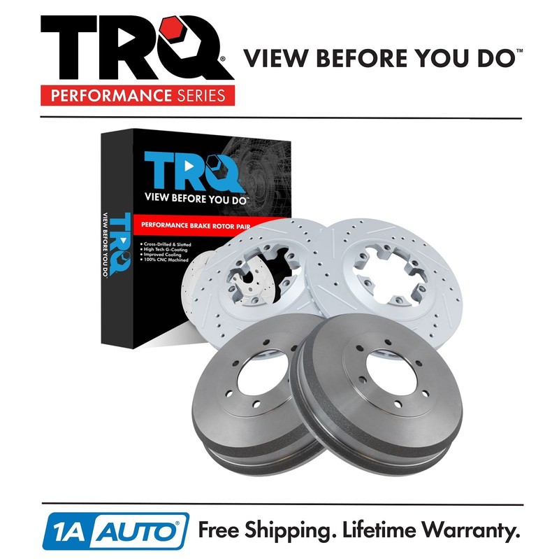 TRQ Performance Front & Rear Brake Rotors Set Fits Chevrolet GMC Isuzu