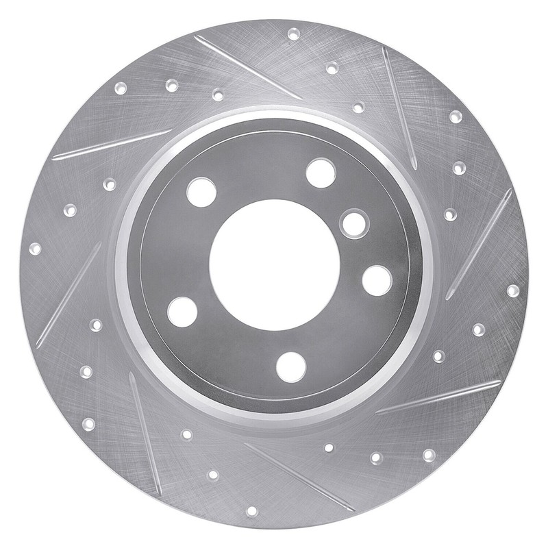 For BMW X5 00-06 eLINE Drilled & Slotted 1-Piece Rear Passenger Side Brake Rotor