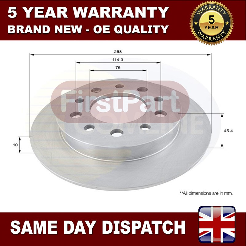 Fits Hyundai Coupe 2001-2009 1.6 2.0 2.7 Firstpart Rear Brake Disc #1
