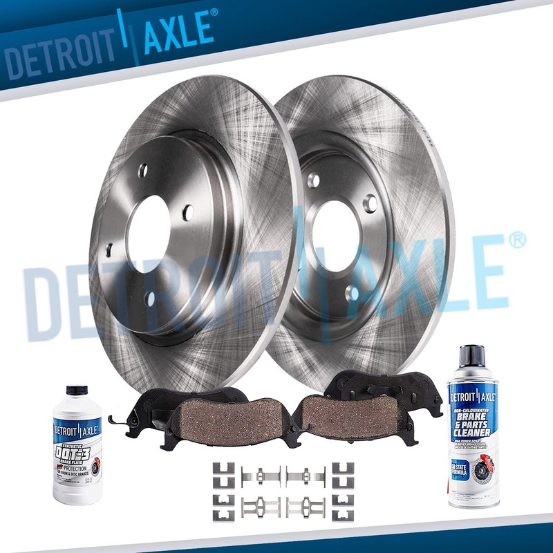 Rear Brake Rotors & Ceramic Pads w/Clips for 1998 – 2001 2002 Honda Accord 2.3L