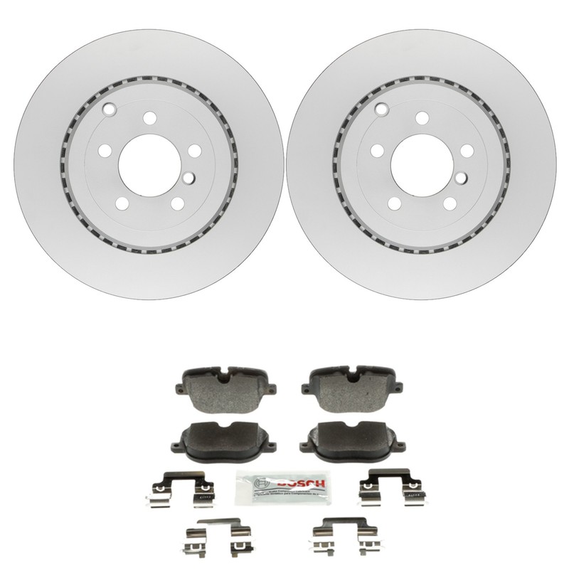 Bosch Rear 365mm Disc Brake Rotors & Semi-Met Brake Pads Kit for Range Rover