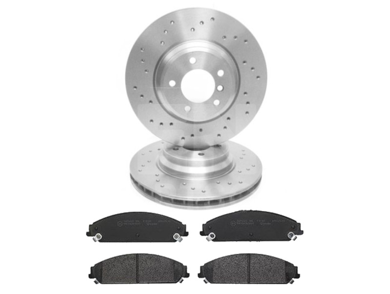 FRONT DRILLED BRAKE DISC DISCS FOR CHRYSLER 300C 300 C 3.0 CRD 3.5i 2005-2010