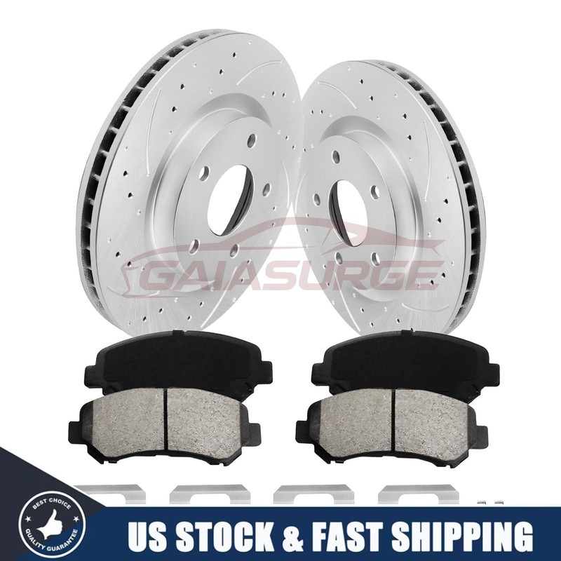 Front Brake Rotors and Brake Pads for Nissan Rogue 2008 2009 2010 -2013