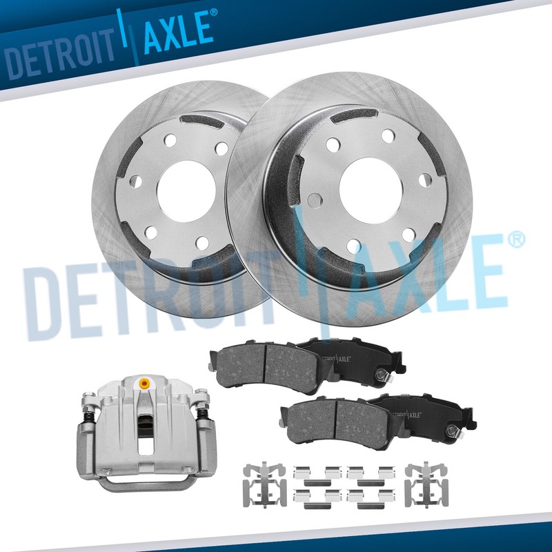 325mm Rear Disc Rotors Left Caliper Brake Pads for 2003-06 Silverado Sierra 1500