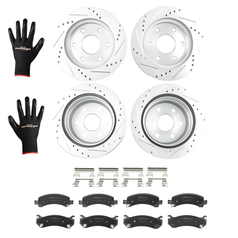 Front Rear Brake Rotors+Pads Kit for Cadillac Escalade 2002-06 S-55054 S-55084 gallery