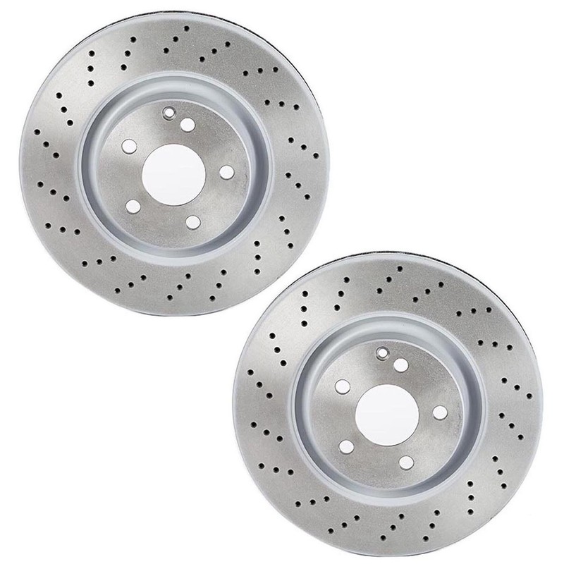Brembo Pair Set of 2 Front 335mm X-Drilled Disc Brake Rotors for MB C216 W221