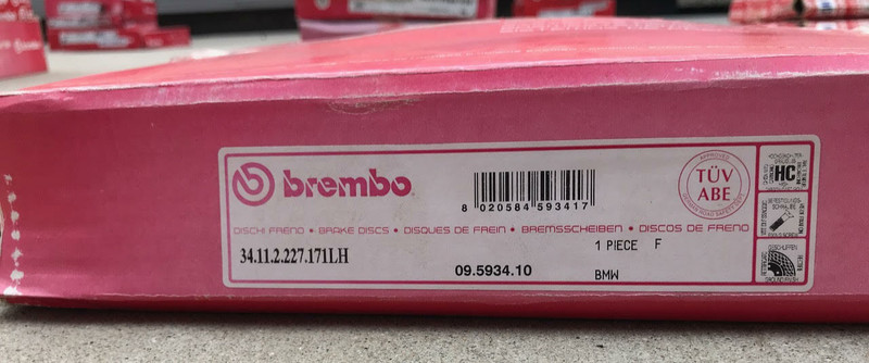 *Brembo Brake Rotor – # 09.5934.10 – Fits BMW Z3 98-02 and M3 94-99