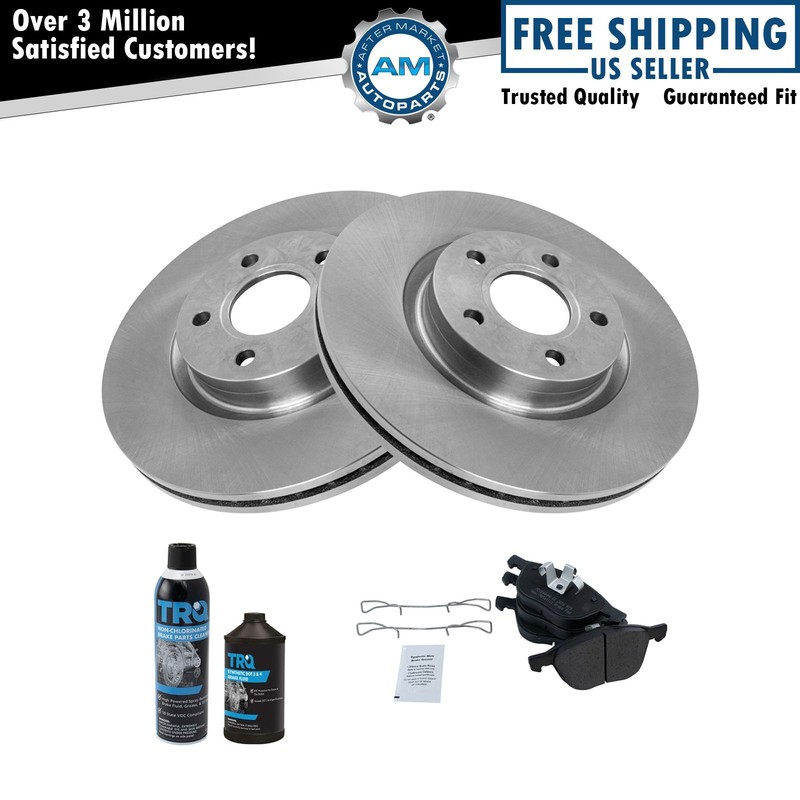 Front Posi Metallic Brake Pad & Rotor Kit w/Chemicals for C30 C70 S40 V50