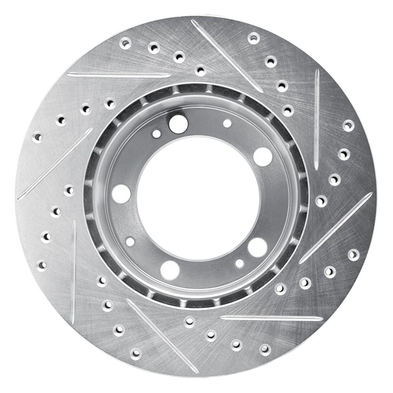 For Porsche 944 87-89 Brake Rotor eLINE Drilled & Slotted 1-Piece Front Driver gallery