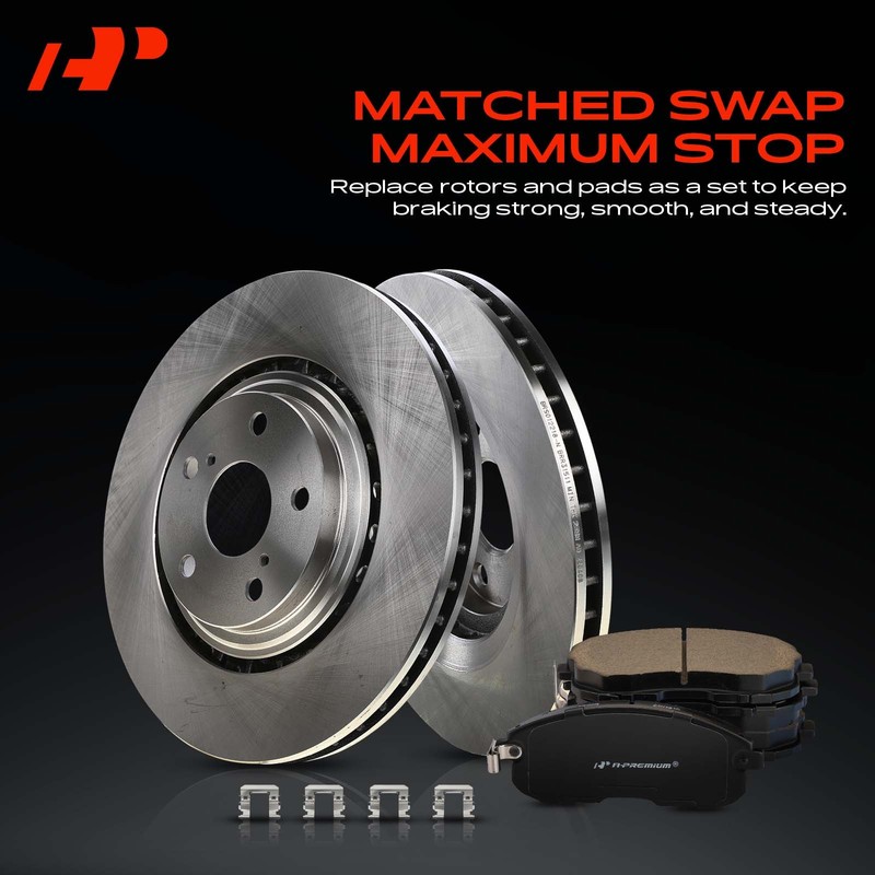 A-Premium Front Disc Brake Rotors for Chrysler Town & Country 2008-2016 Journey gallery
