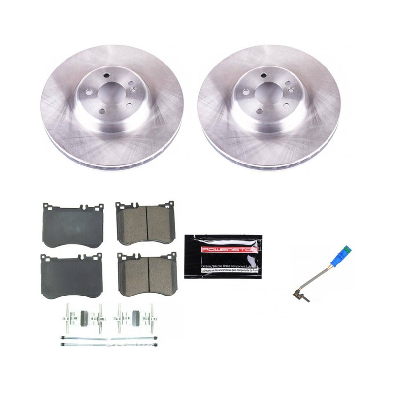 Powerstop Front 2 Wheel 360.3mm Disc Rotor & Pads & Sensor Kit for 19-21 E53 AMG