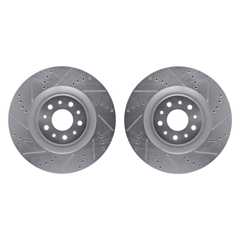 For Fiat 500L 14-19 R1 Concepts Drilled & Slotted Front Brake Rotor Set