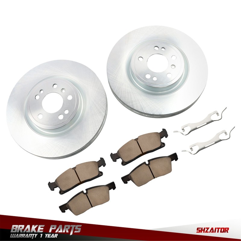 Front Disc Brake Rotors & Ceramic Brake Pads 6Pcs For Benz GLE350 2016-18 P-1455 gallery