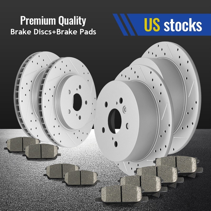 Front Rear Rotors Brake Pads for Lexus RX330 RX350 RX400h Toyota Highlander