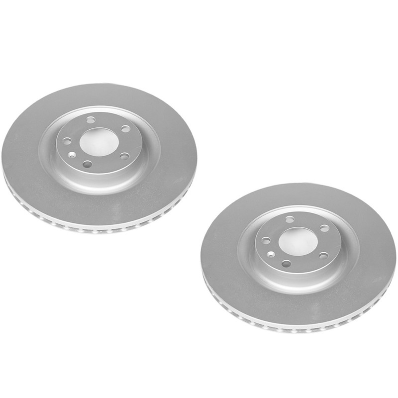 SET-P15EBR821EVC-2 Powerstop 2-Wheel Set Brake Discs Front for Audi S4 2004-2009