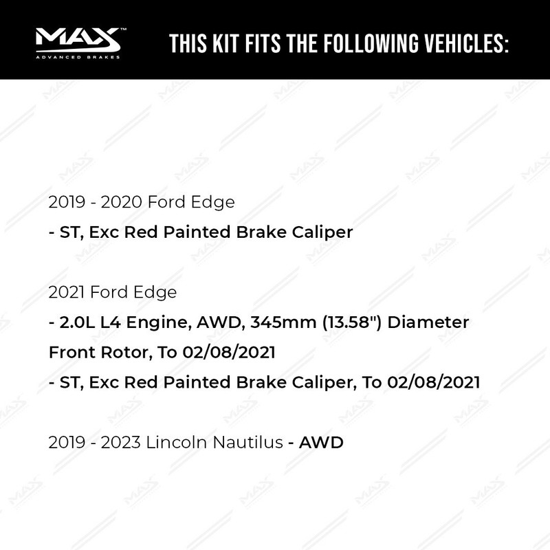Front Drilled Geomet Rotors + Pads for 2019-2023 Ford Edge Lincoln Nautilus gallery