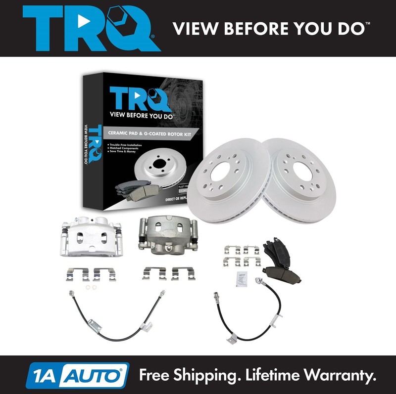 TRQ Front Brake Pad & Rotor Kit Fits 05-07 Chevrolet Silverado 1500 GMC Sierra