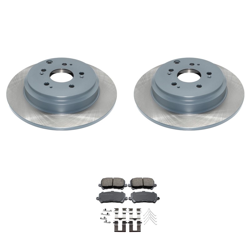 DuraGo Rear Rotors Akebono ProACT Ceramic Disc Brake Pads Kit For Odyssey Pilot