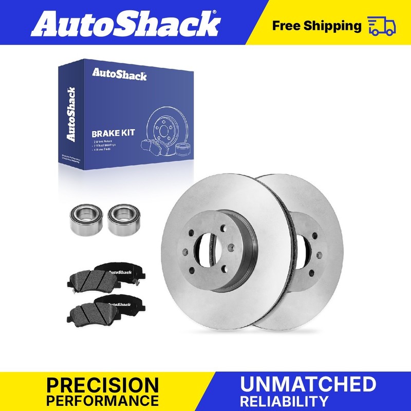 Front Brake Rotors Premium Pads Wheel Bearing for Hyundai, Accent 2012-2017