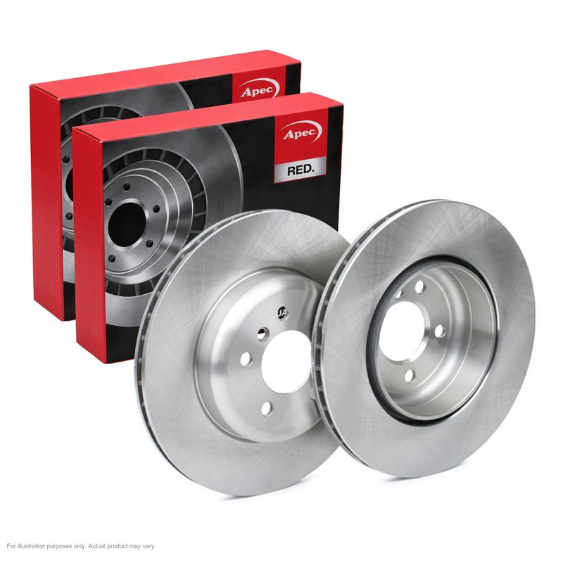 2X APEC Rear Brake Discs for BMW 7 2008-15 345mm Vented DSK3065