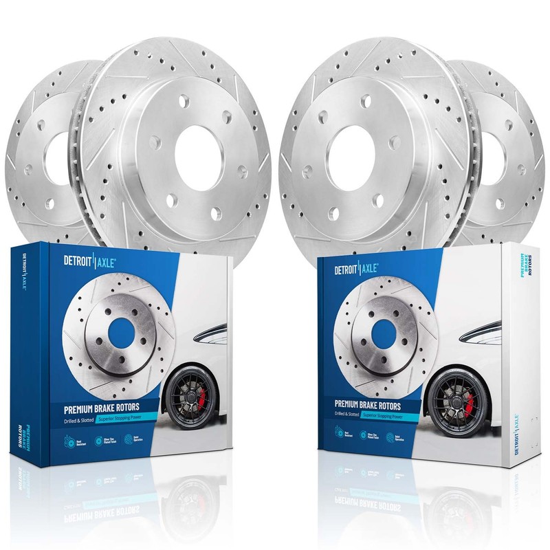 6-Lug Front & Rear Rotors for 2007-2020 Cadillac Escalade