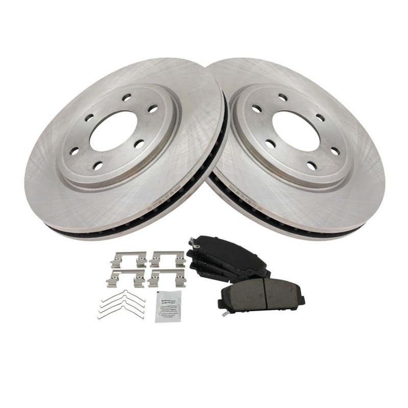 TRQ Front Brake Pad & Rotor Kit Brake Rotor For 2011-2012 Suzuki Equator gallery