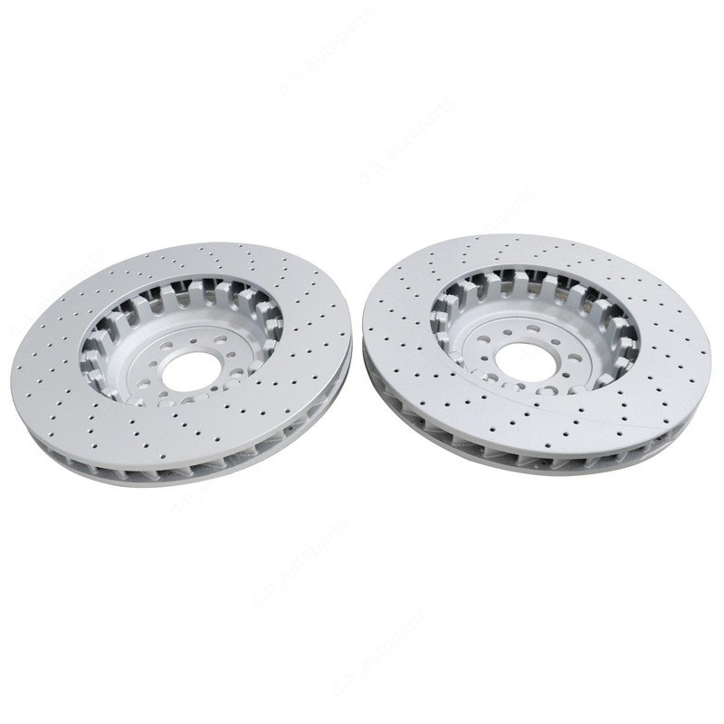 For BMW F10 F12 F13 M5 M6 34112284102 2×Front Vented & Drilled Disc Brake Rotors gallery