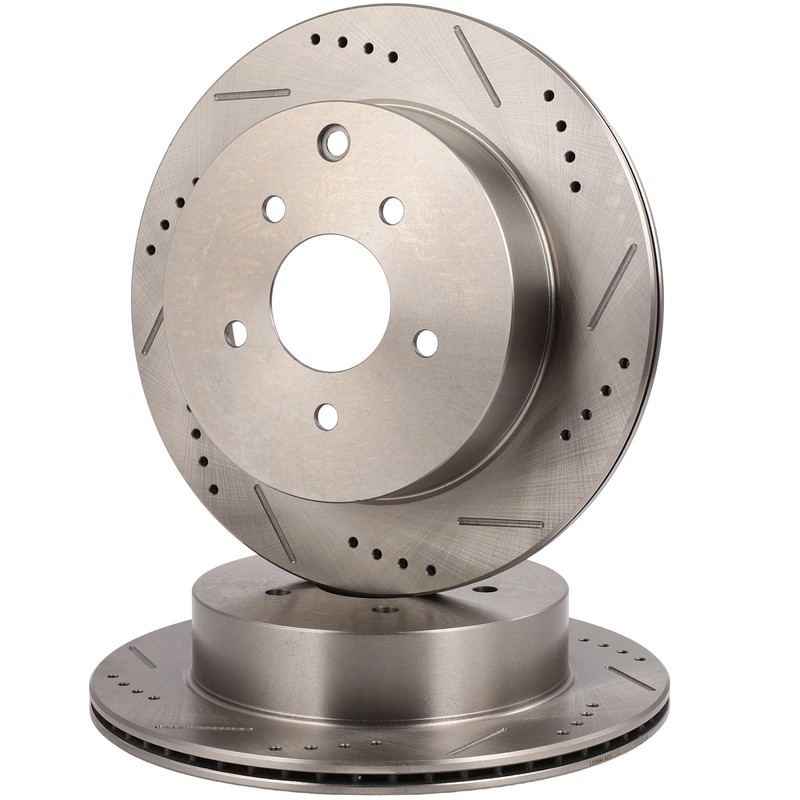 Rear Drilled Slotted Brake Rotors For Nissan Murano 2013 - 2020 Pathfinder gallery