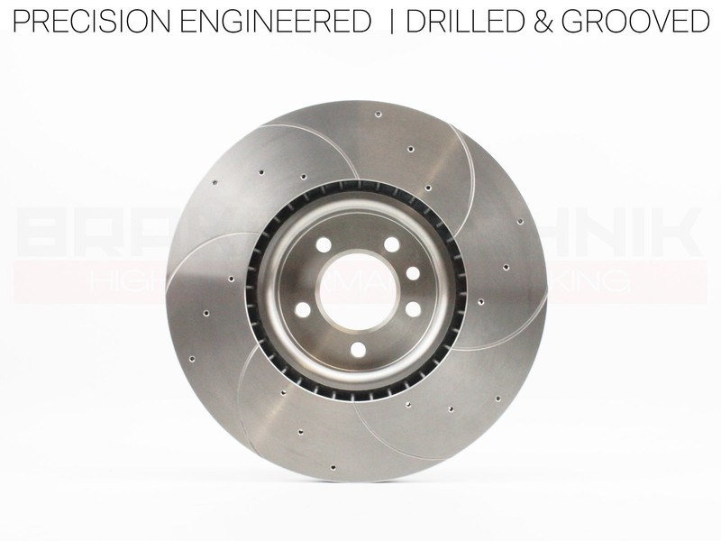 FOR LAND ROVER DEFENDER 90 3.0 D300 L663 DRILLED GROOVED FRONT BRAKE DISCS PAIR gallery