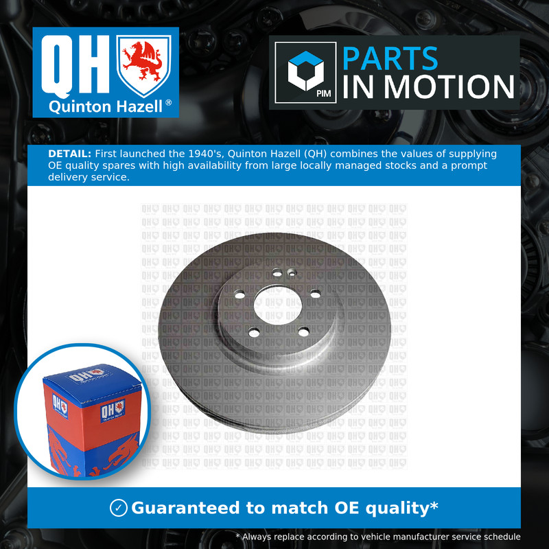 2x Brake Discs Pair Vented Front 330mm BDC6173 Quinton Hazell Set 4474210012 New