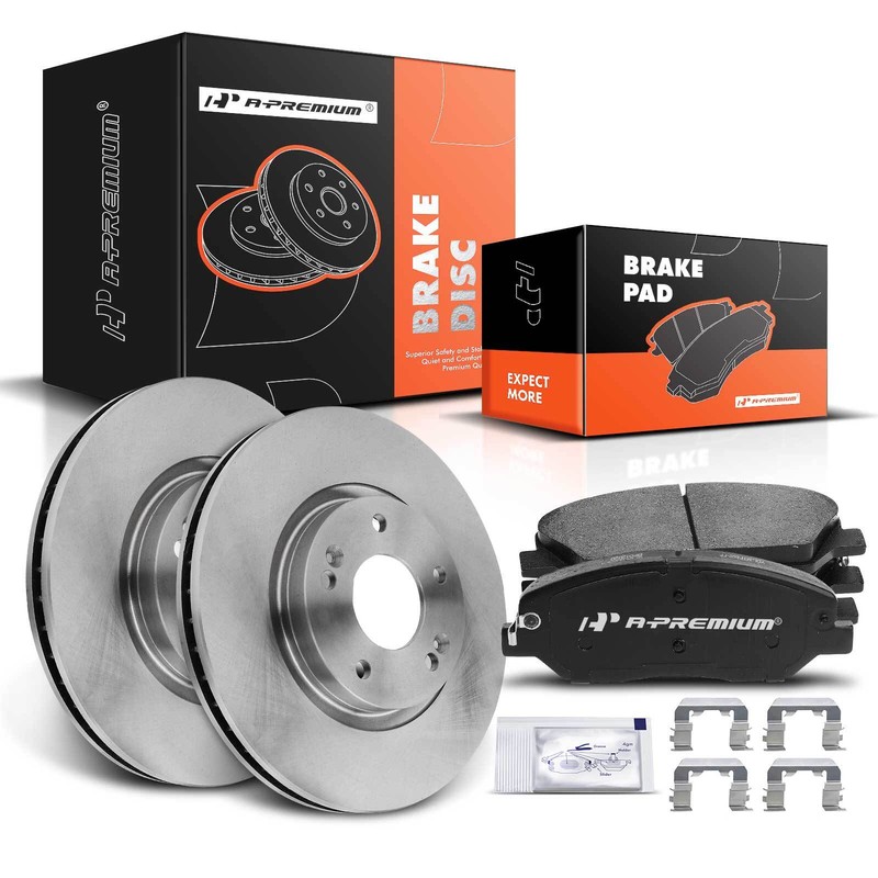 A-Premium Front Disc Brake Rotors & Ceramic Pads for Hyundai Santa Fe 2007-2009