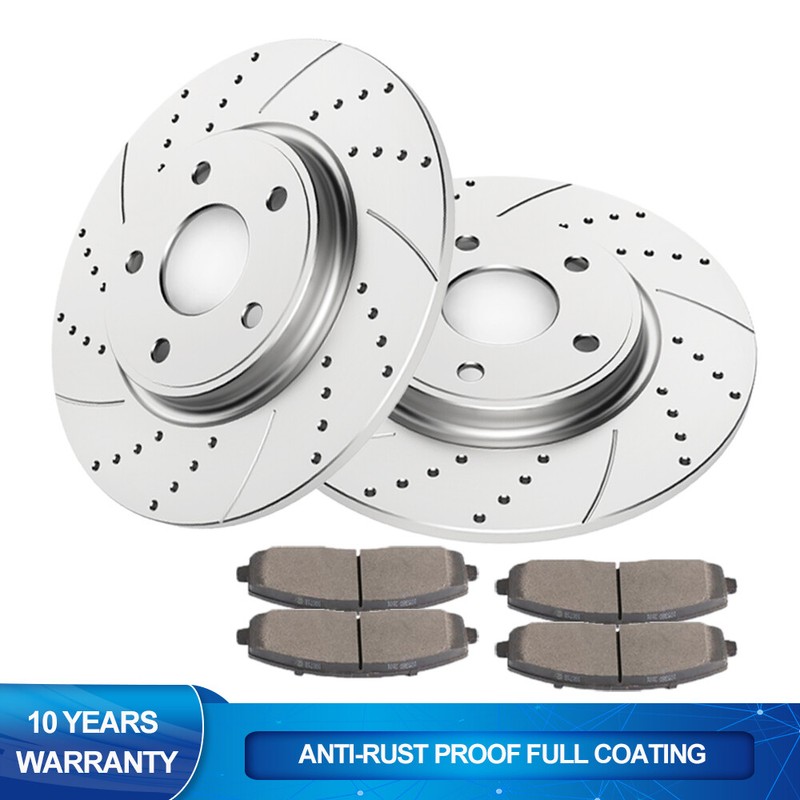 12.91″ (328mm) REAR Disc Rotors Brake Pads for Dodge Grand Caravan Journey C/V