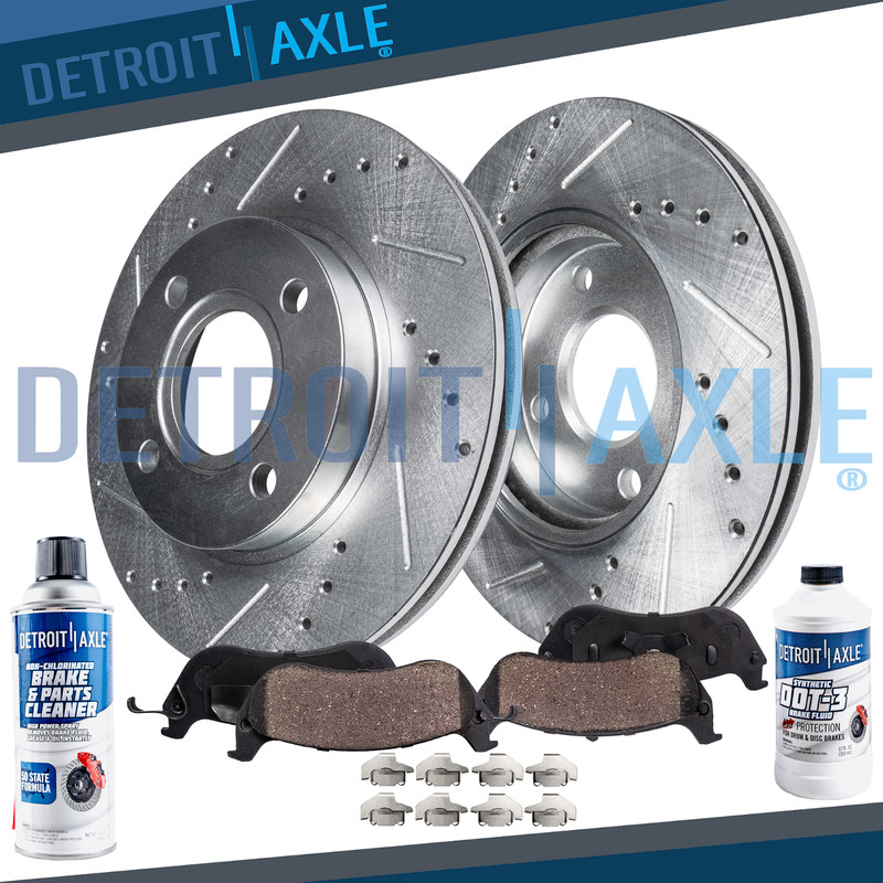 Front Drilled Disc Brake Rotors Ceramic Brake Pads for Honda Fit Civic del Sol