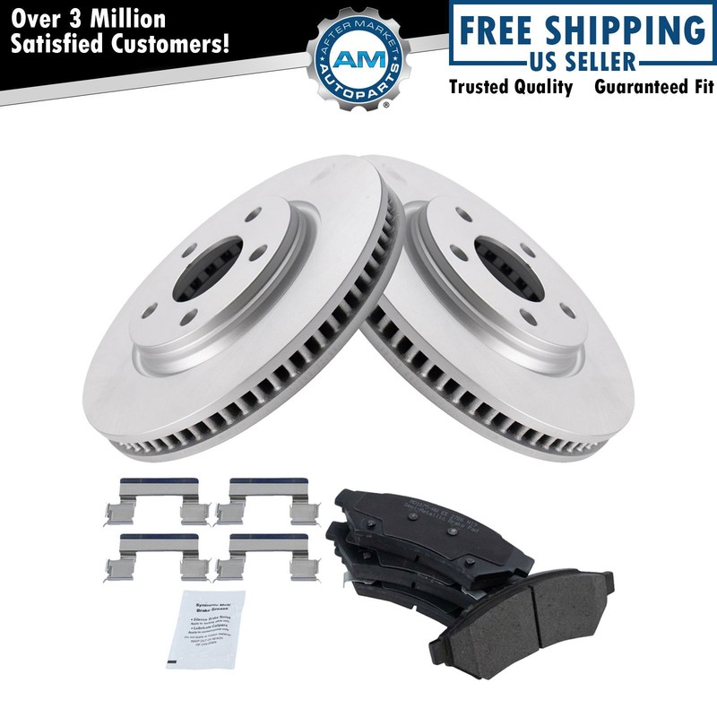 Front Metallic Brake Pad & Coated Rotor Set for LaCrosse Grand Prix Uplander