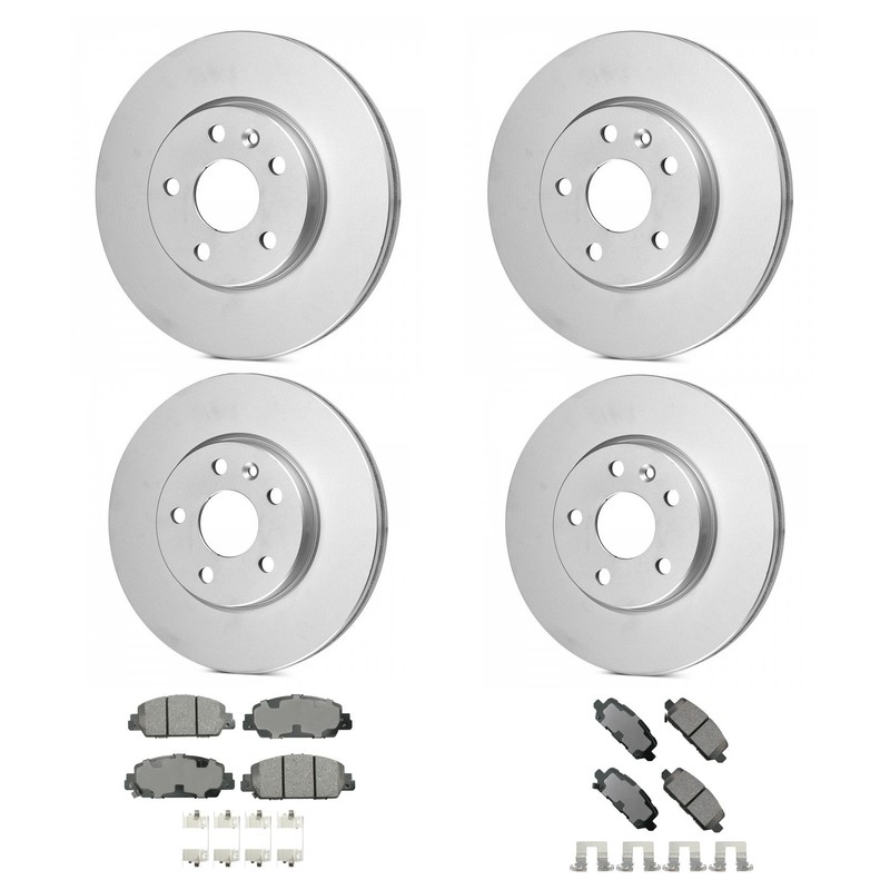 Bosch Front Rear Rotors Akebono ProACT Ceramic Brake Pad Kit for HR-V 1.8L 16-22