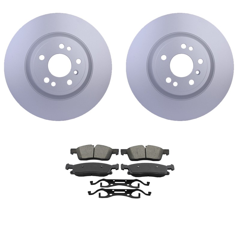 Hella Front Rotors & Bosch QuietCast Ceramic Disc Brake Pads Kit For X166 GLE350