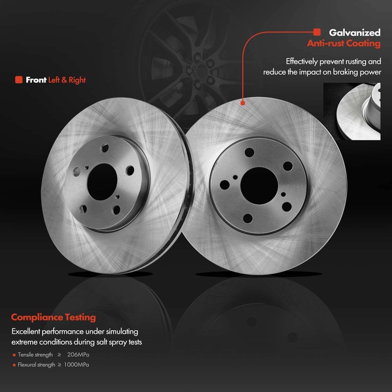 Disc Rotors & Ceramic Brake Pads for Lexus GS300 GS400 GS430 IS300 SC430 Front gallery