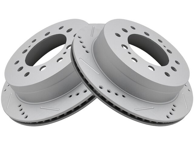 TRQ 34FH12V Rear Brake Rotor Set Fits 2003-2009 Toyota 4Runner