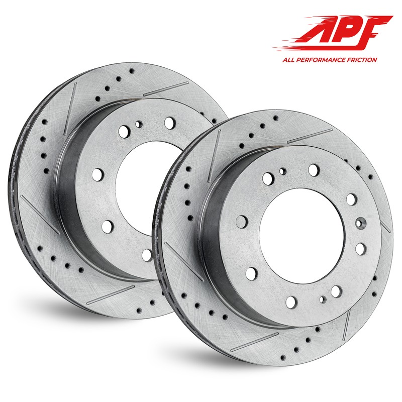 Rear Zinc Drilled/Slot Brake Rotors for GMC Savana 2500 2003-2019