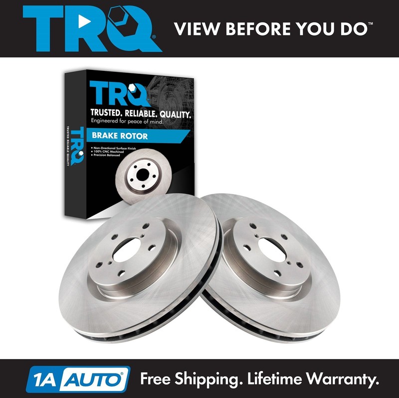 TRQ Front Brake Rotors Set For 2007-2014 Subaru Impreza 2015-2017 WRX STI