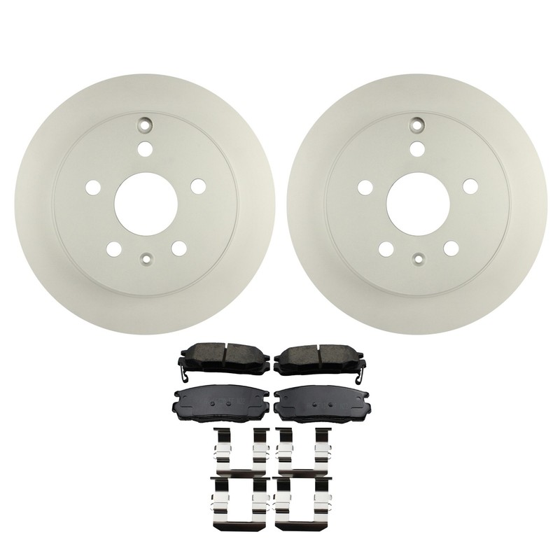 Bosch QuietCast Rear Rotor Akebono ProACT Ceramic Disc Brake Pad Kit For Terrain