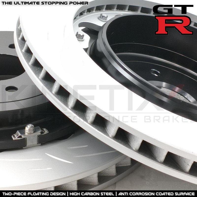 FOR NISSAN GTR R35 (07-25) REAR TWO PIECE FLOATING BRAKE DISCS PAIR 380mm X 30mm gallery