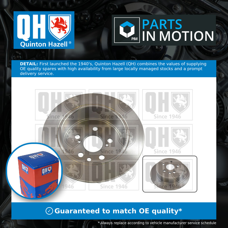 2x Brake Discs Pair Solid fits TOYOTA CAMRY SV10 1.8 Rear 83 to 86 1S-L 269mm QH