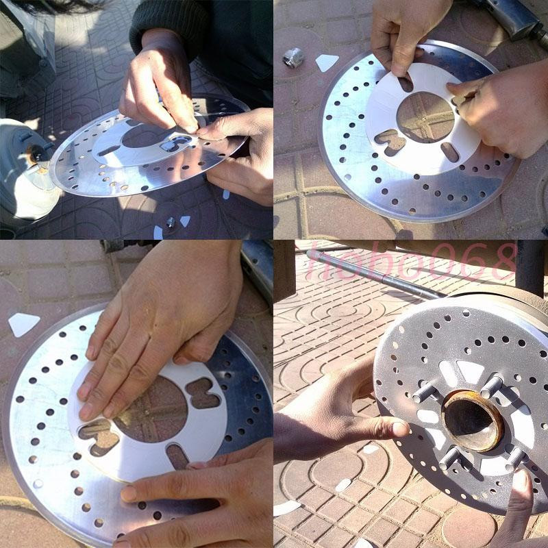 4X Silvery Aluminum Universal Car Racing Disc Decorative Brake Rotor Cover Drum gallery
