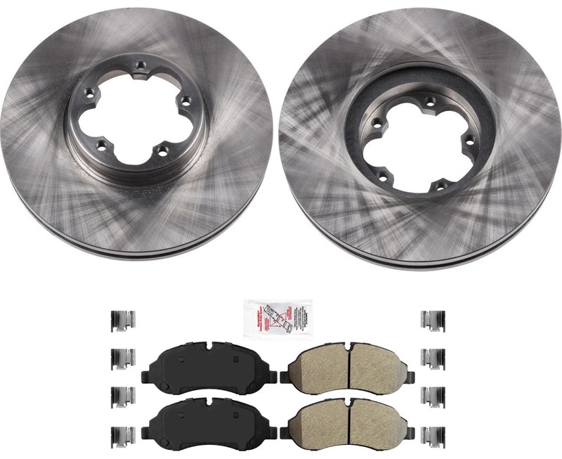 Frt Disc Brake Rotors Brake Pads Hardware For 15-23 Ford Transit 350HD